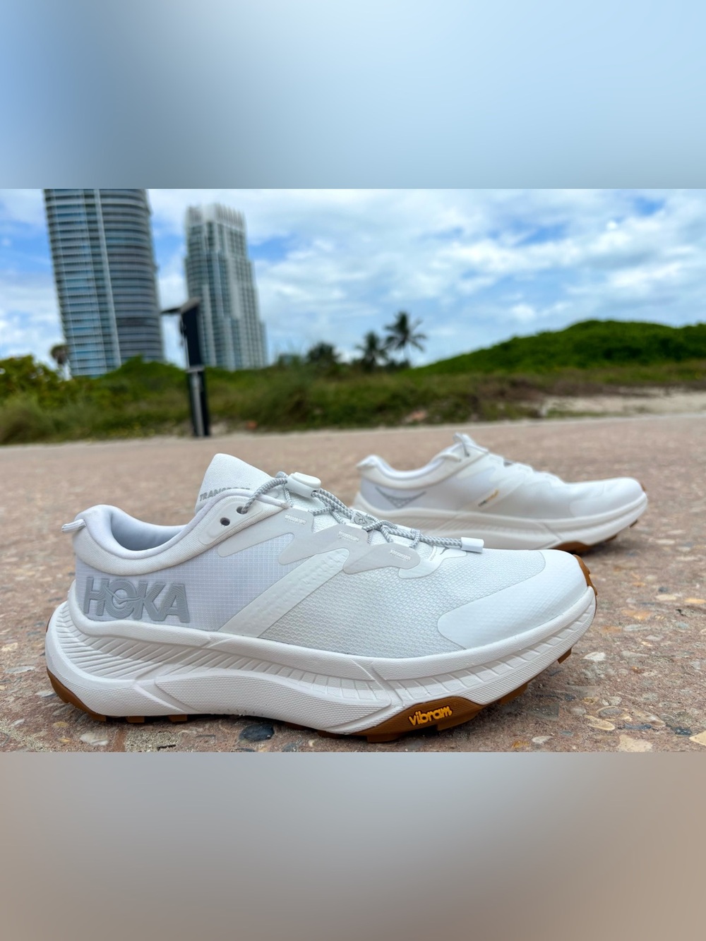 Hoka 💅 Transport Cordura Women’s Hiking Running Athletic White 1123154 WWH NEW - Picture 3 of 12